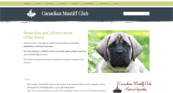 Desktop Screenshot of mastiffcanada.org