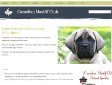 Tablet Screenshot of mastiffcanada.org